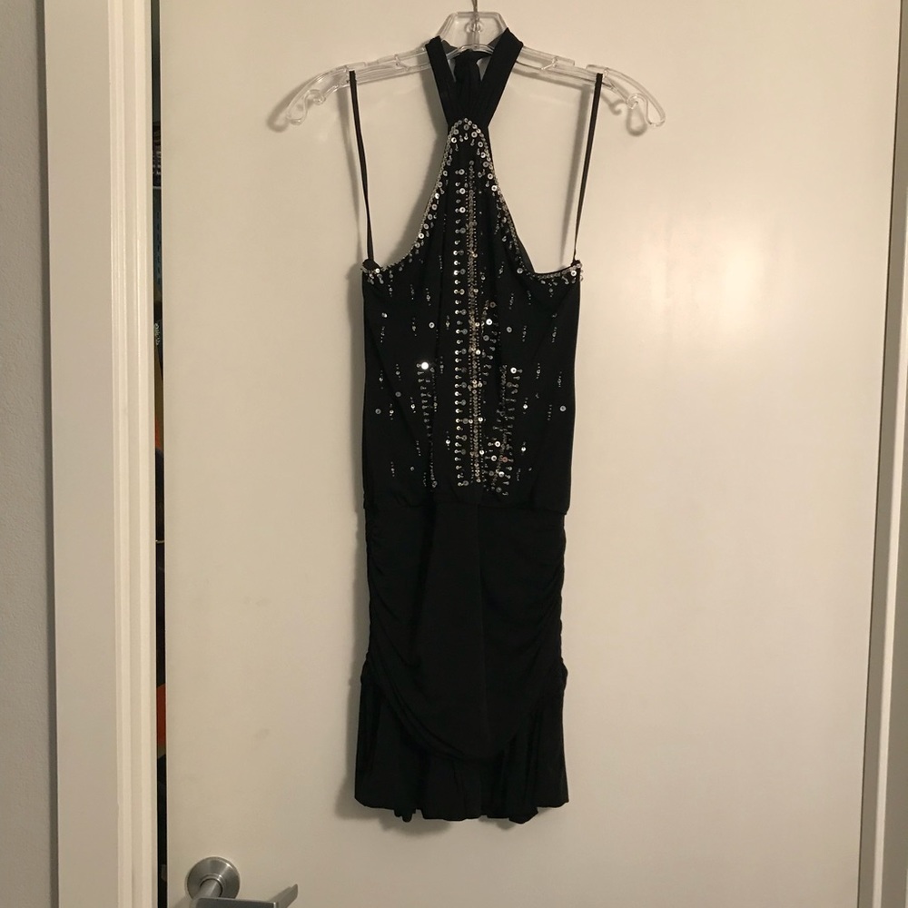BCBG Max Azria sequin halter dress size S